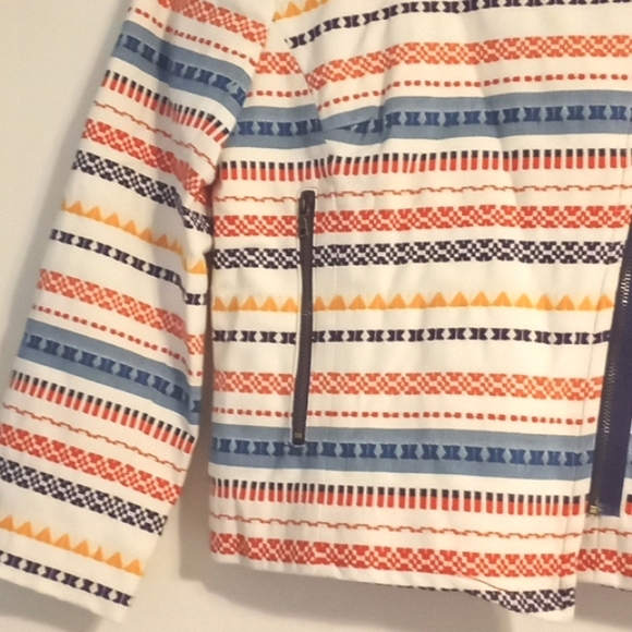 Trina Turk "Beatrix" Multi Color Woven Moto Jacket in Size 4 (NWT) - Picture 3 of 11